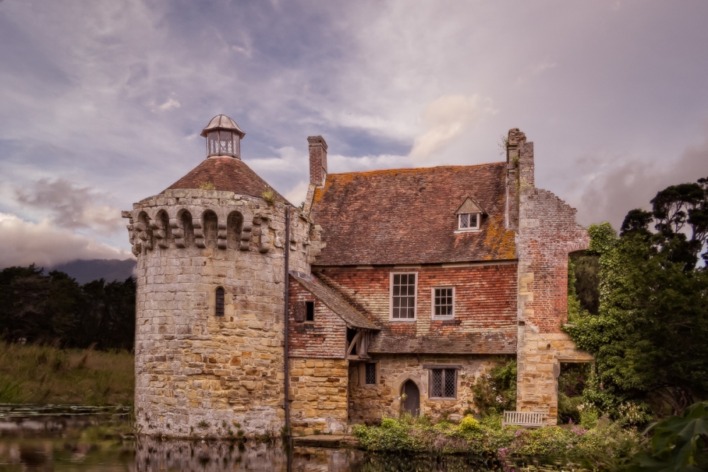 Scotney Castle, Kent by Bren Ryan with Volcan Baru background by Sherry Felix