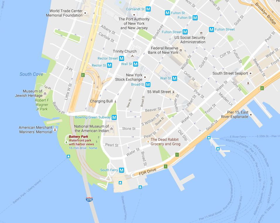 Battery Park map